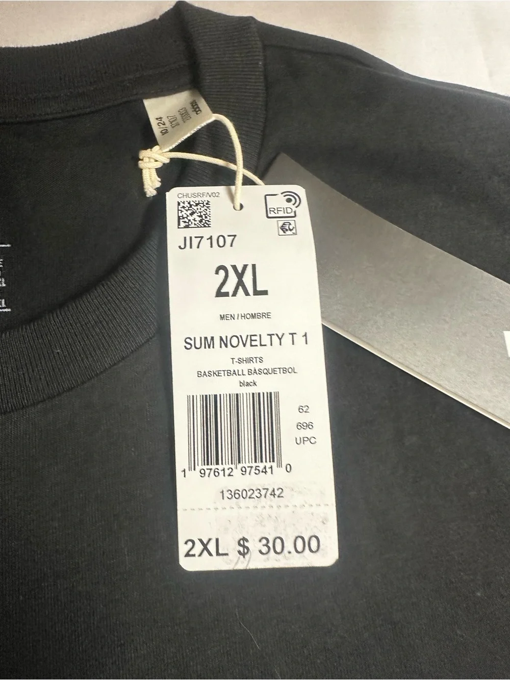 adidas Black Short Sleeve Graphic Crew Tee with Small Chest Logo